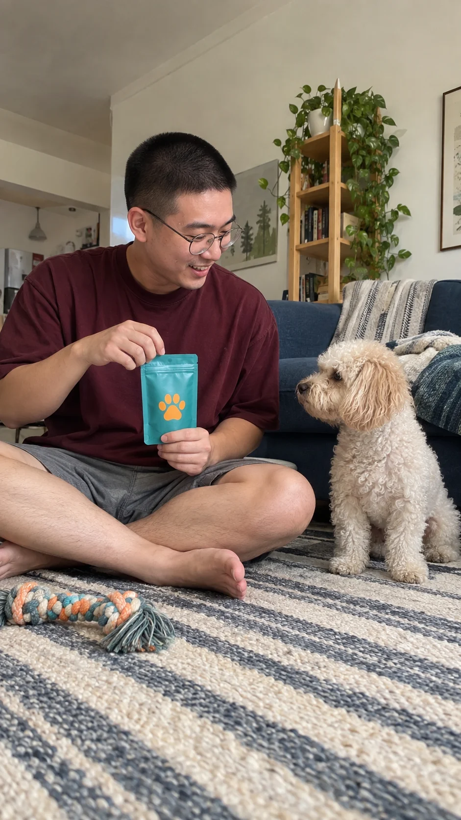 Sit, stay, treat template preview