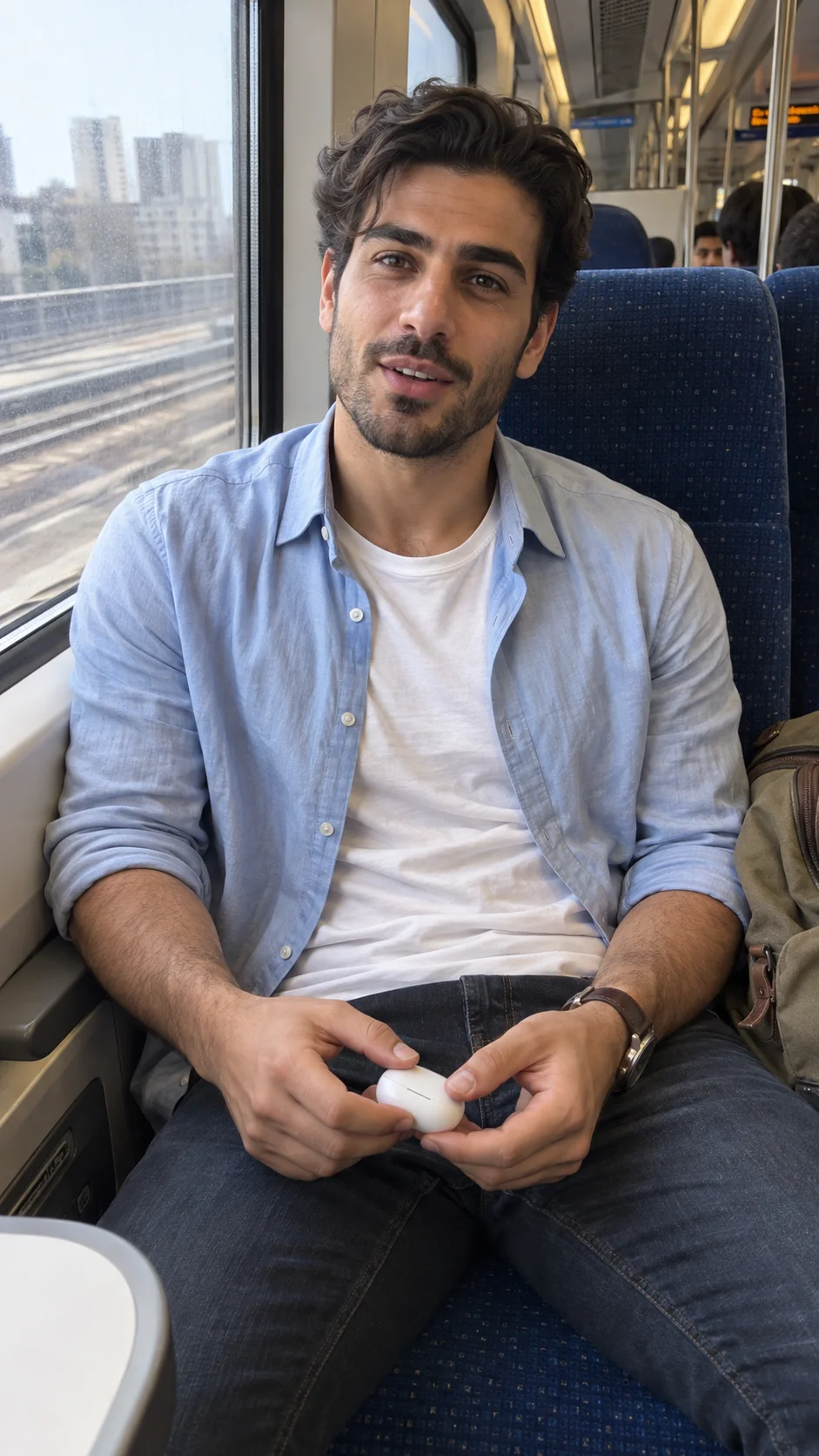 Earbuds on the commute template preview