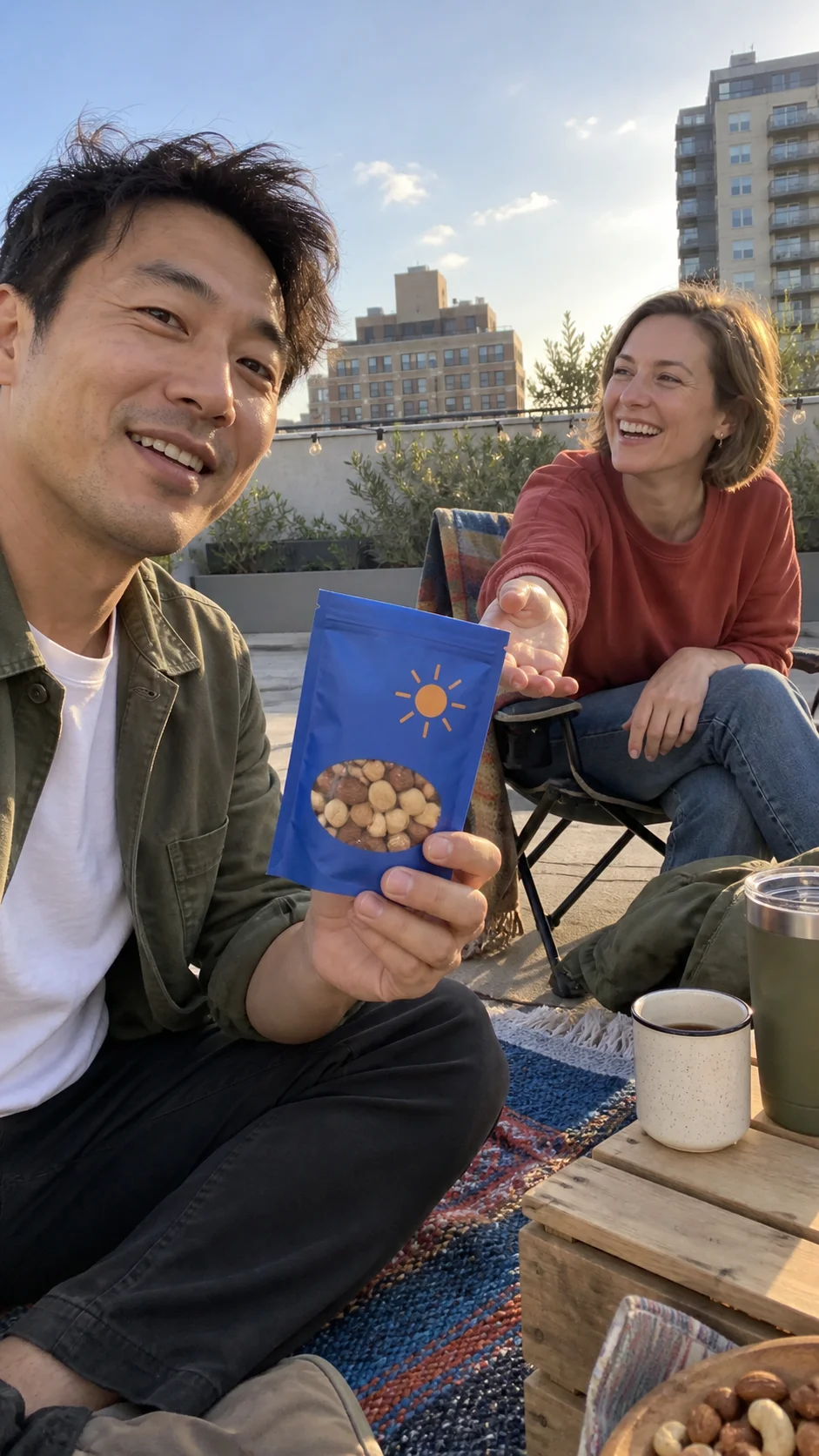Rooftop picnic share template preview