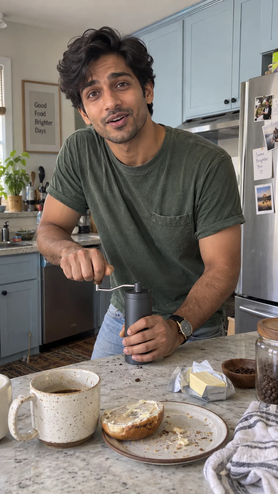 Breakfast coffee grind template preview