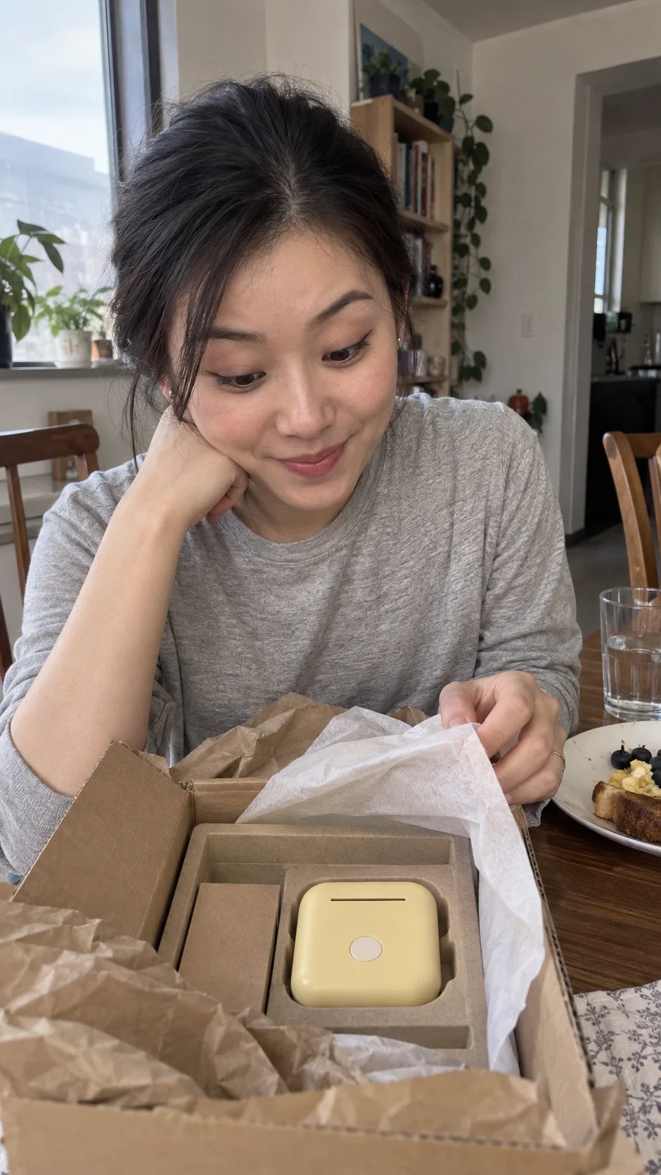 Dining table label maker unboxing template preview
