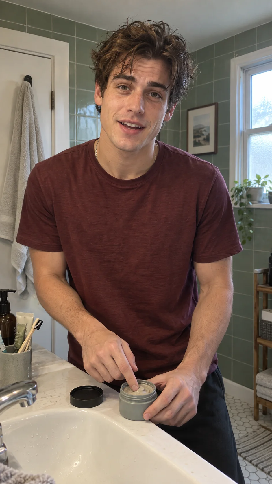 Quick morning hair routine template preview