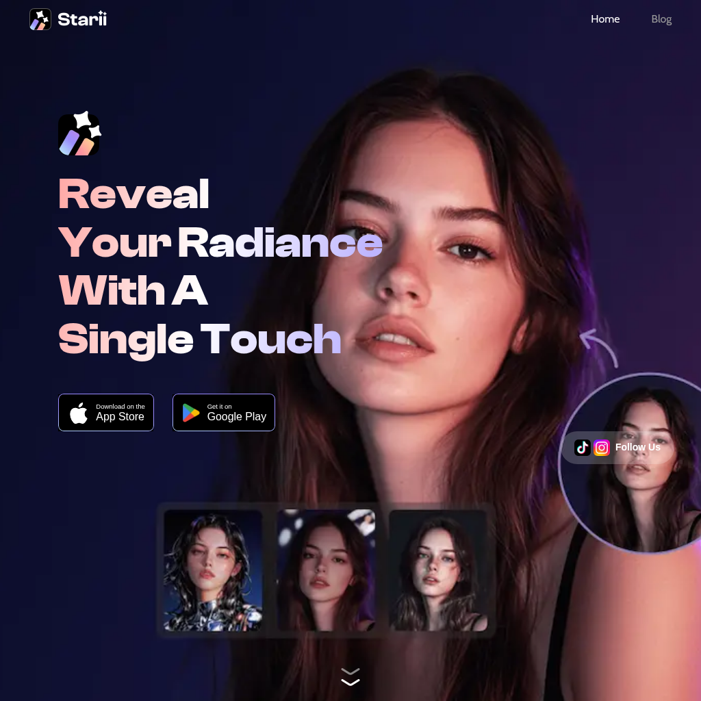 Starii: AI Beauty Photo Editor & AI Video Retouching App & Best Facial and Body Adjust Tool for Mobile