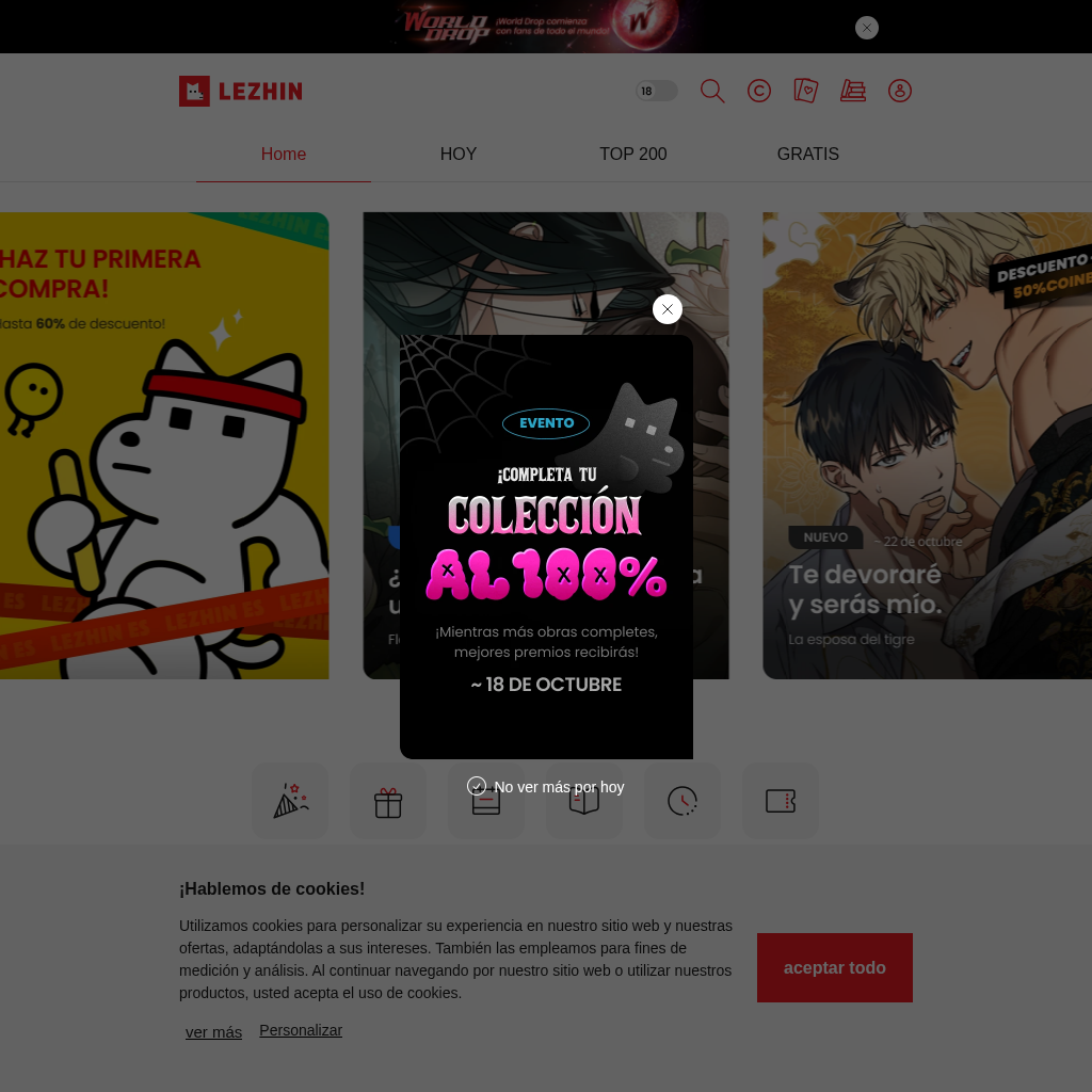 Descubre webtoons exclusivos de romance, BL y más. ¡Nuevos episodios cada día!