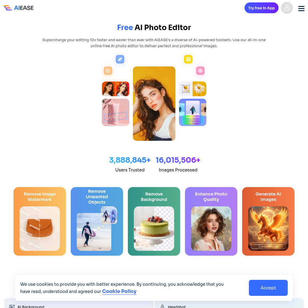 Free AI Photo Editor: Automate Photo Editing Online - AI Ease