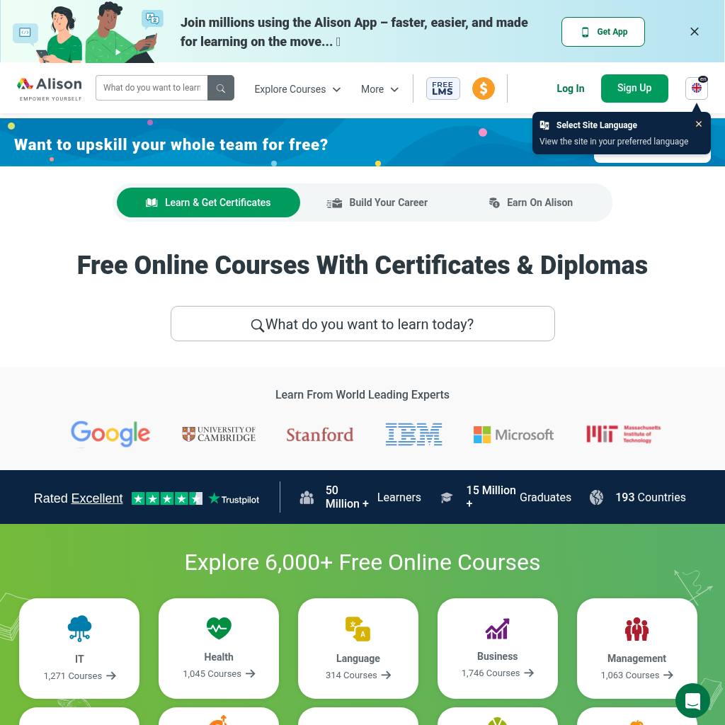 Alison | Free Online Courses & Online Learning