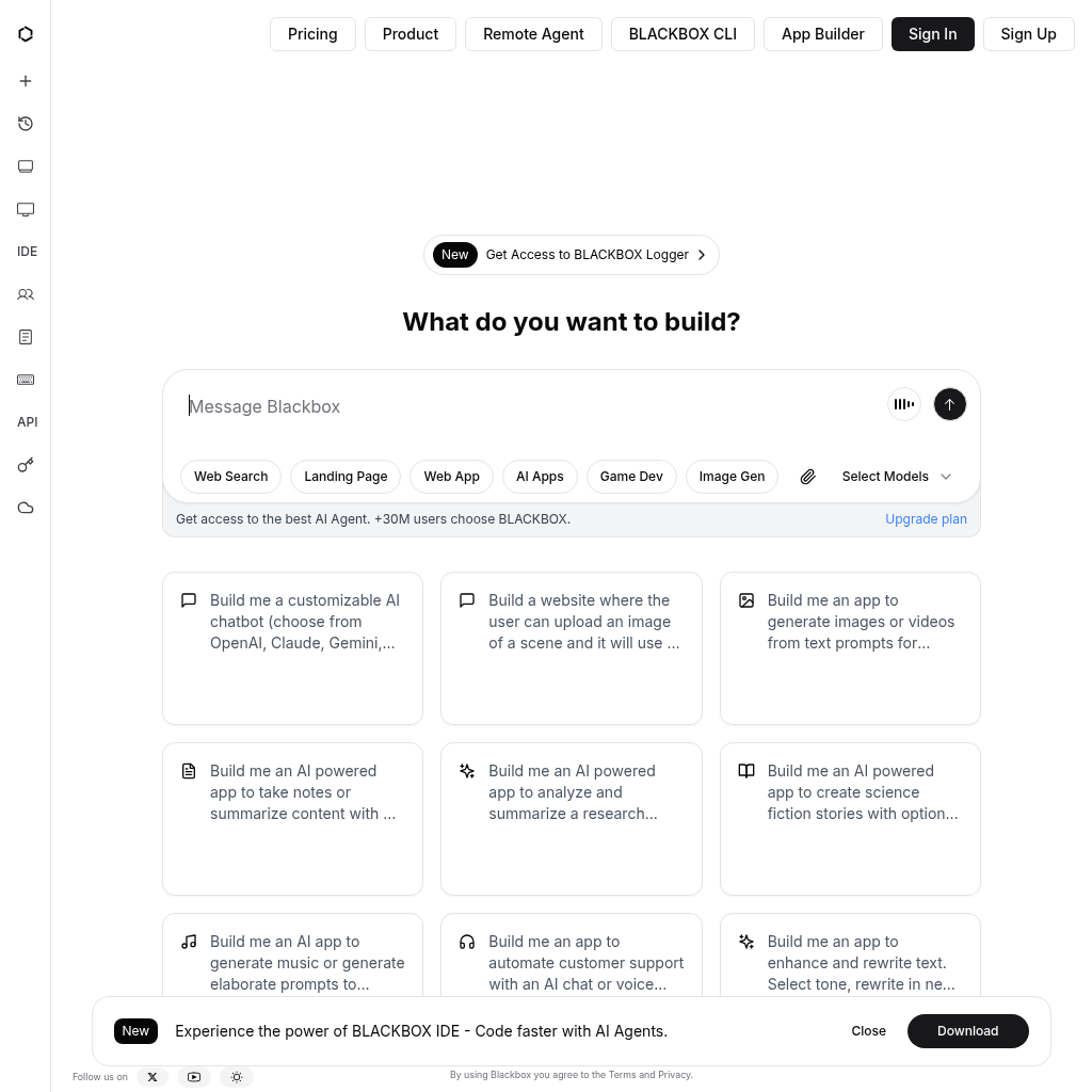 What do you want to build?