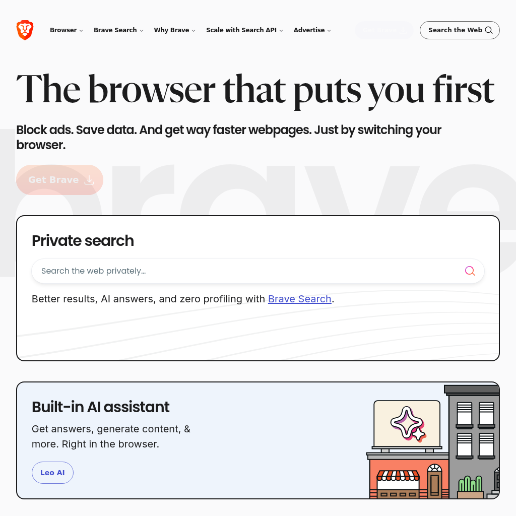 The browser that puts you first | Brave