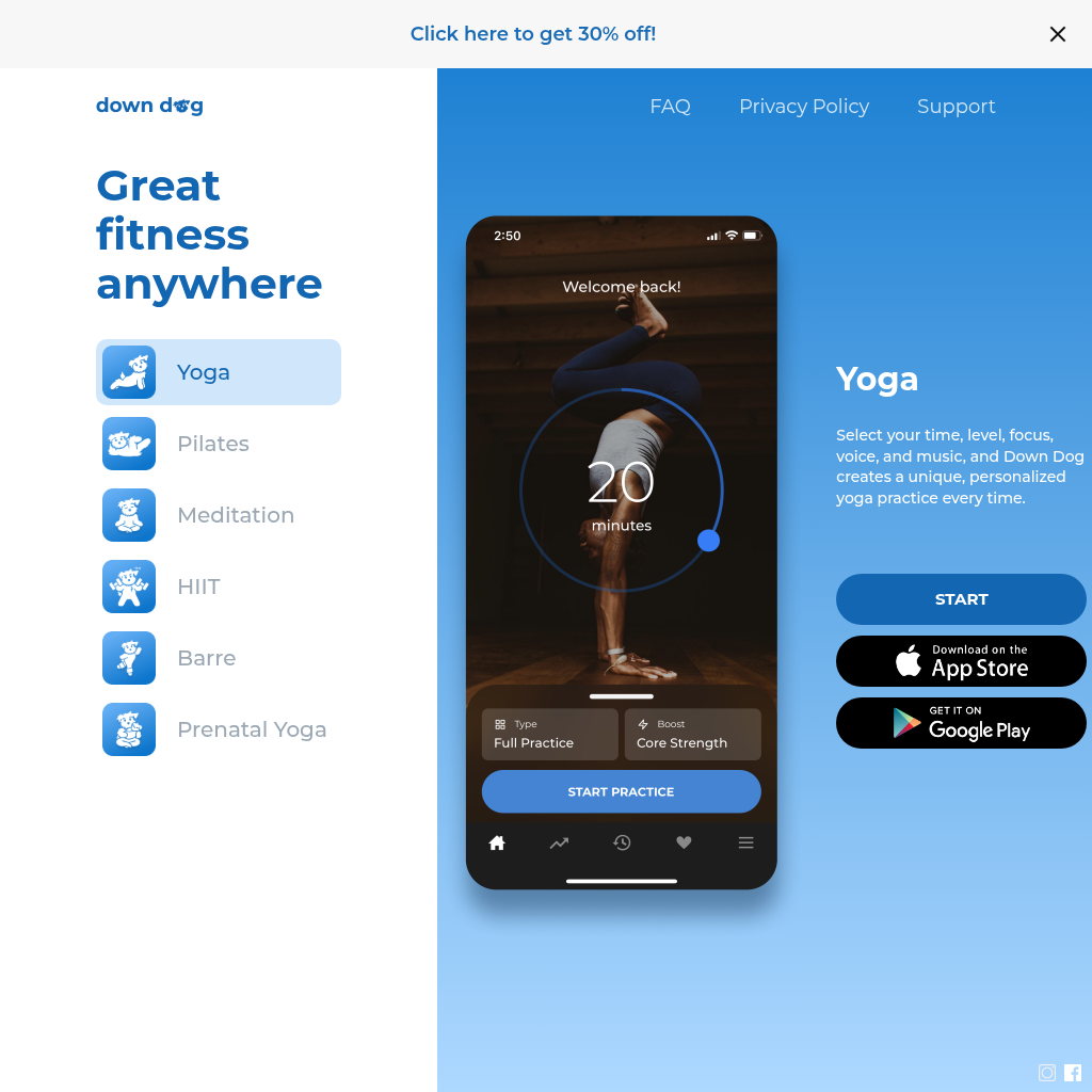 Down Dog | Great Yoga Anywhere