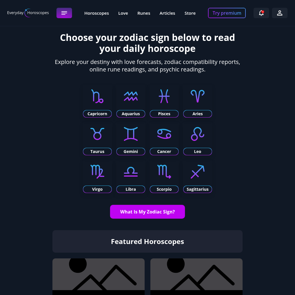 EverydayHoroscopes | Choose your Zodiac sign and read your Daily Horoscope for today