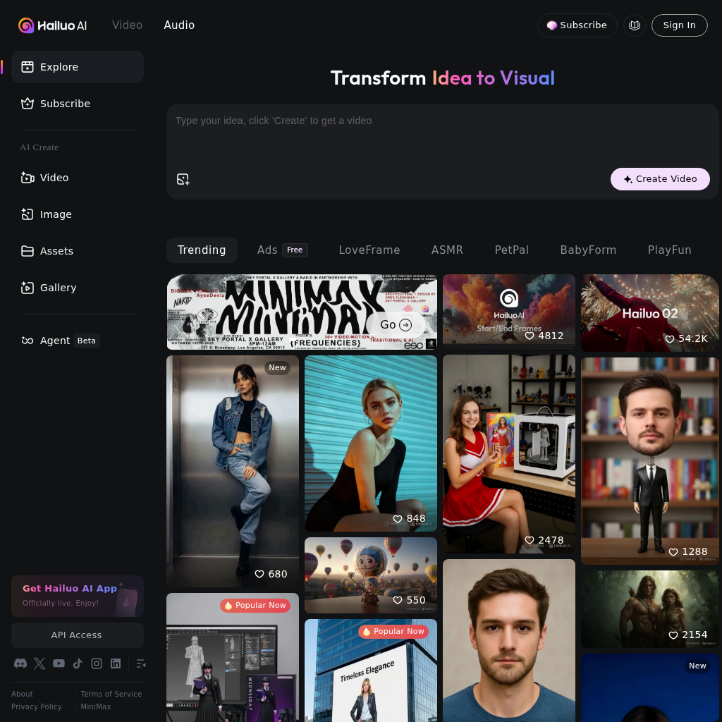 Hailuo AI: Transform Idea to Visual with AI – AI Generated Video | Hailuo AI