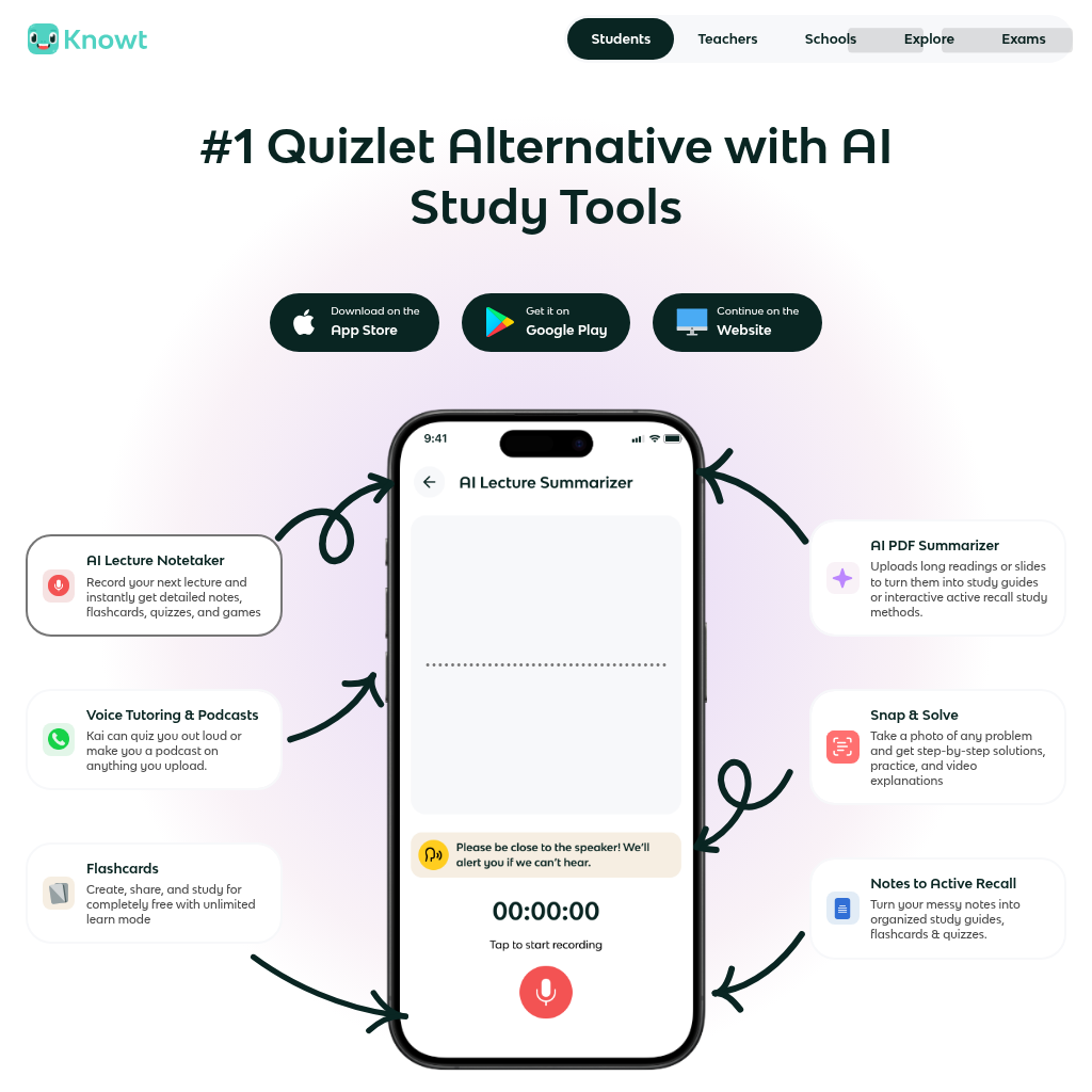 #1 Free Quizlet Alternative with AI Study Tools | Knowt