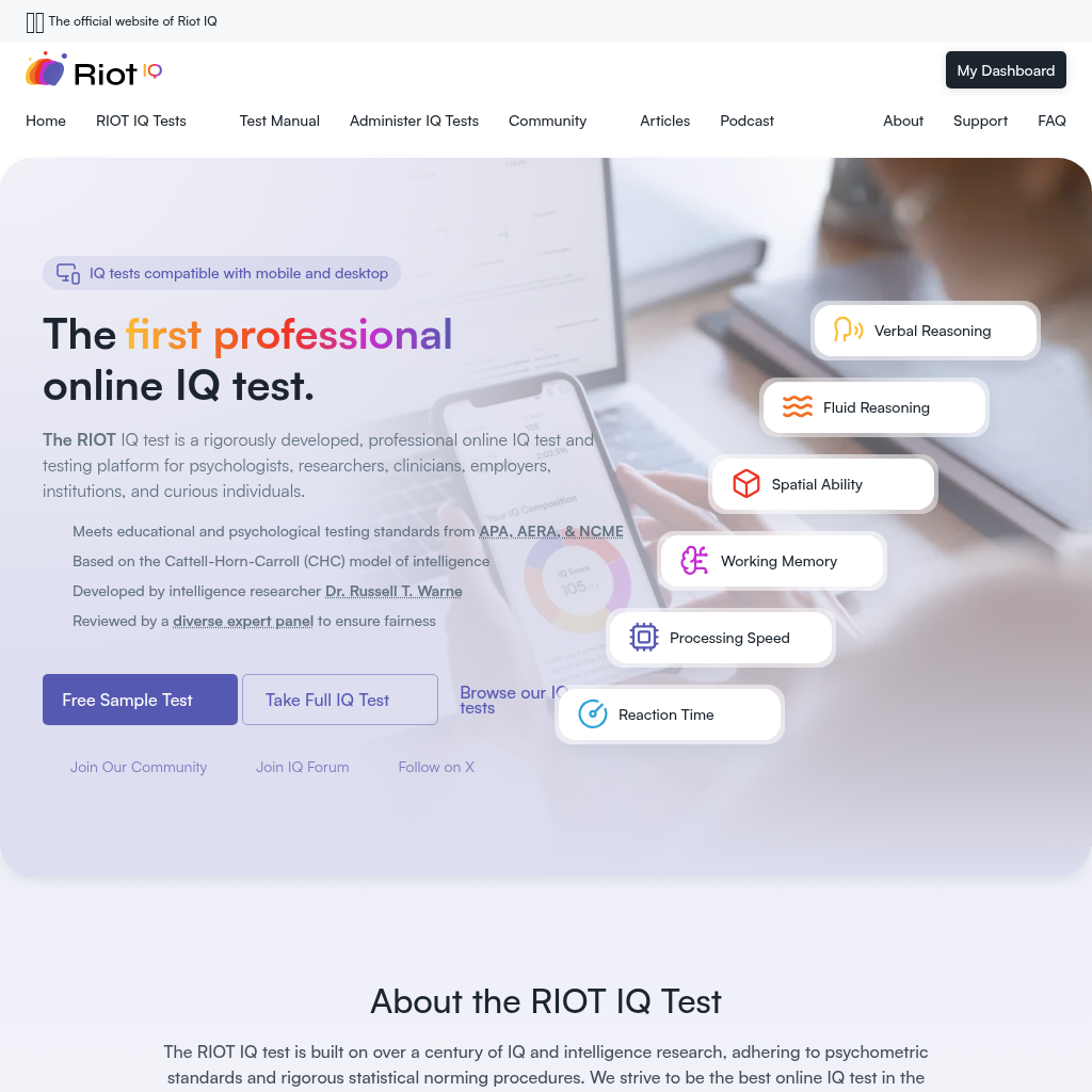 Riot IQ | Measure your intelligence online