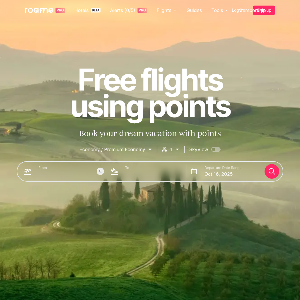 Roame.Travel | AI Award flight search