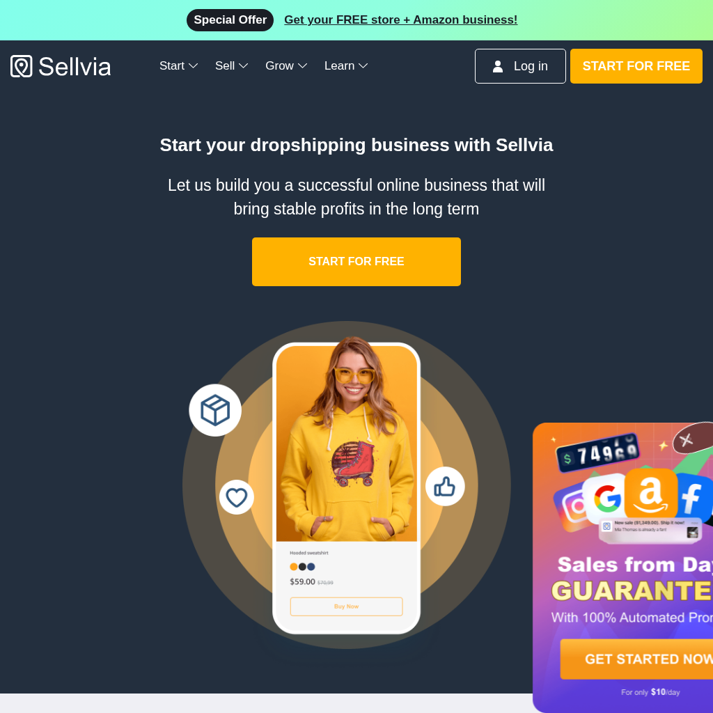 Sellvia - Start Ecommerce Business Easily