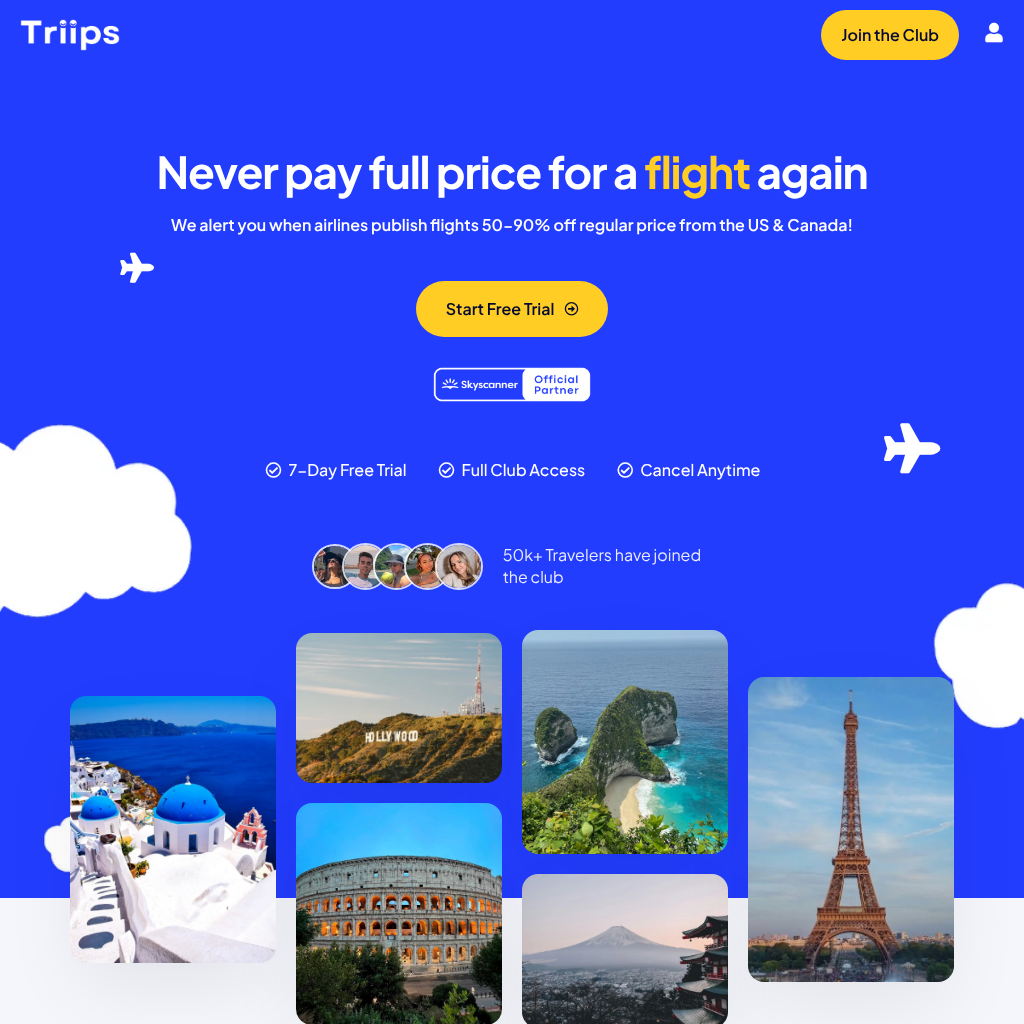 Triips | Never Pay Full Price for a Flight Again