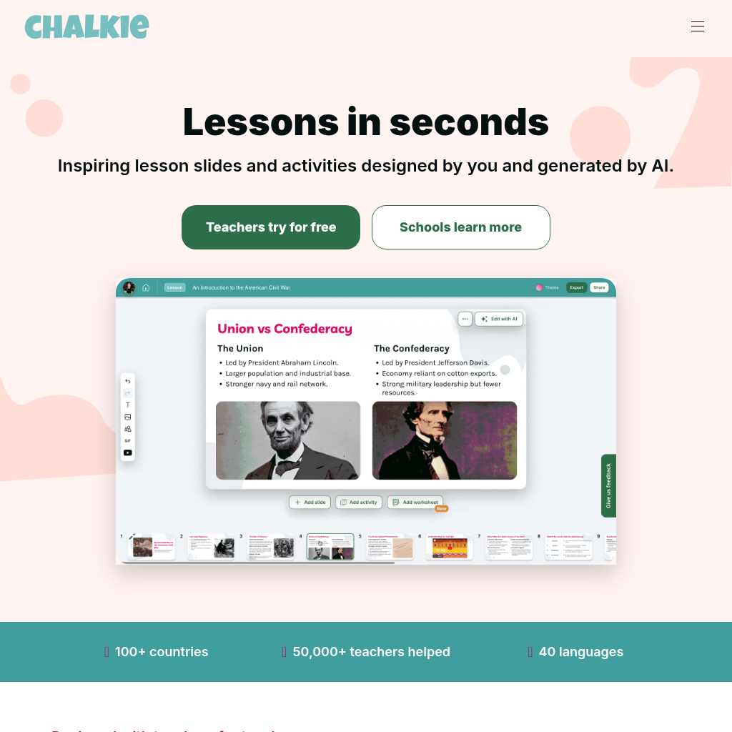 Chalkie - AI Lesson Generator For Teachers