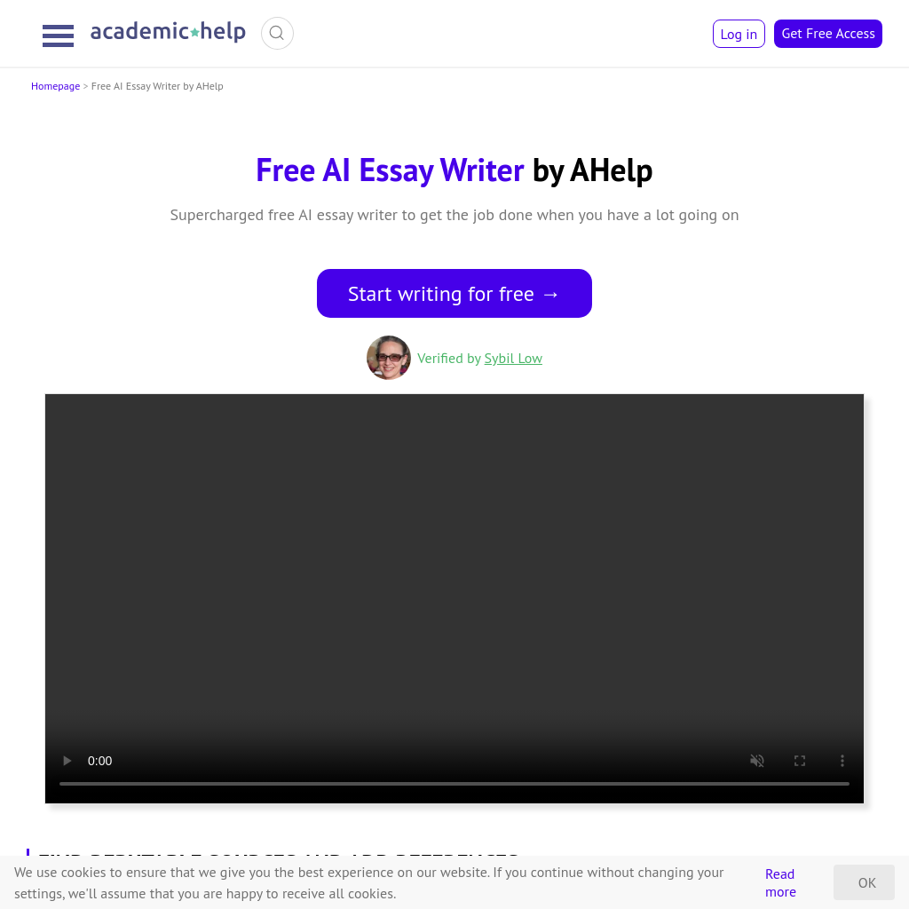 AI Essay Writer | AcademicHelp's Free Essay Generator