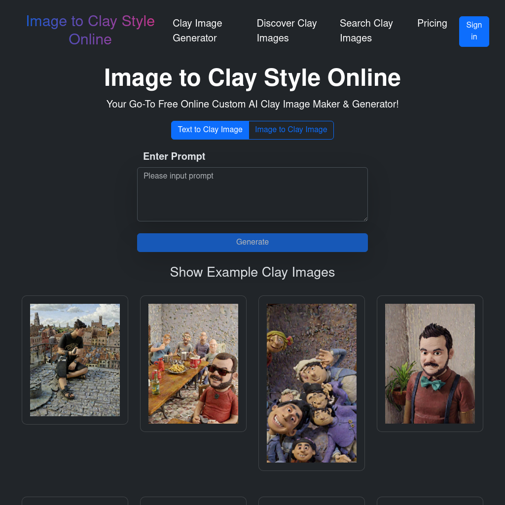 Image to Clay Style Online | AI Clay Image Generator