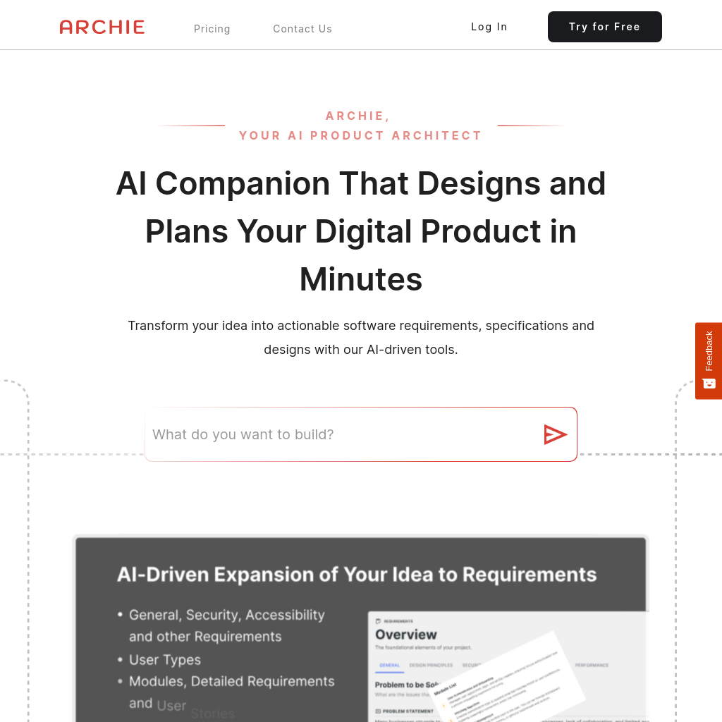 Archie  |  Your AI-Driven Product Architect