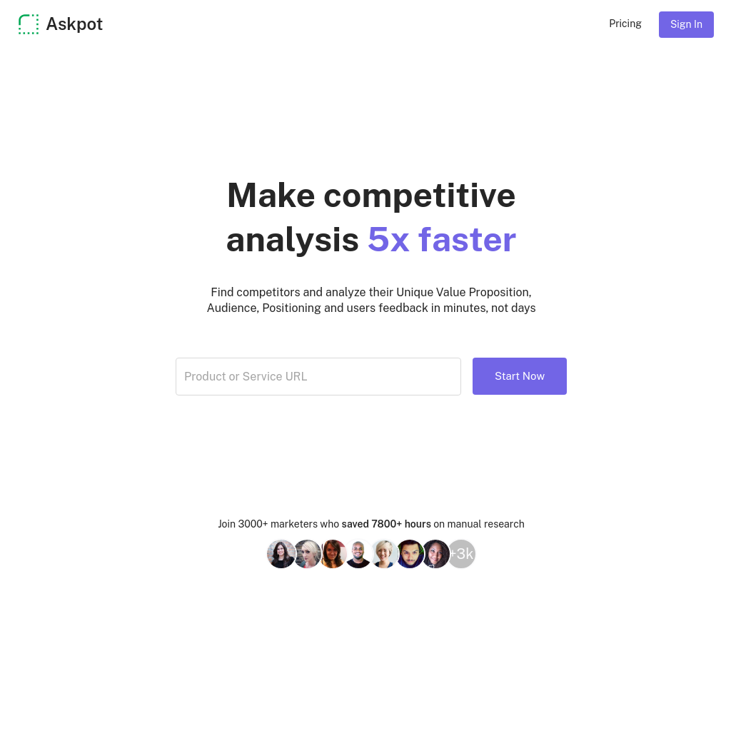 Askpot - analyze landing pages with ease