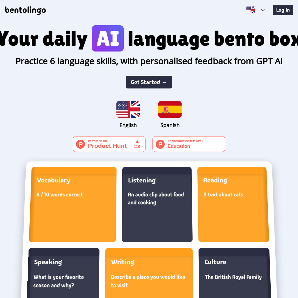 bentolingo | Your daily AI language bento box