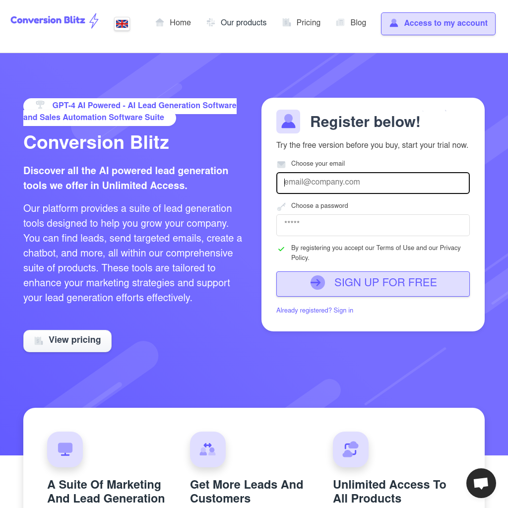 AI Lead Generation Software and Sales Automation Software | Conversion Blitz - Conversion Blitz