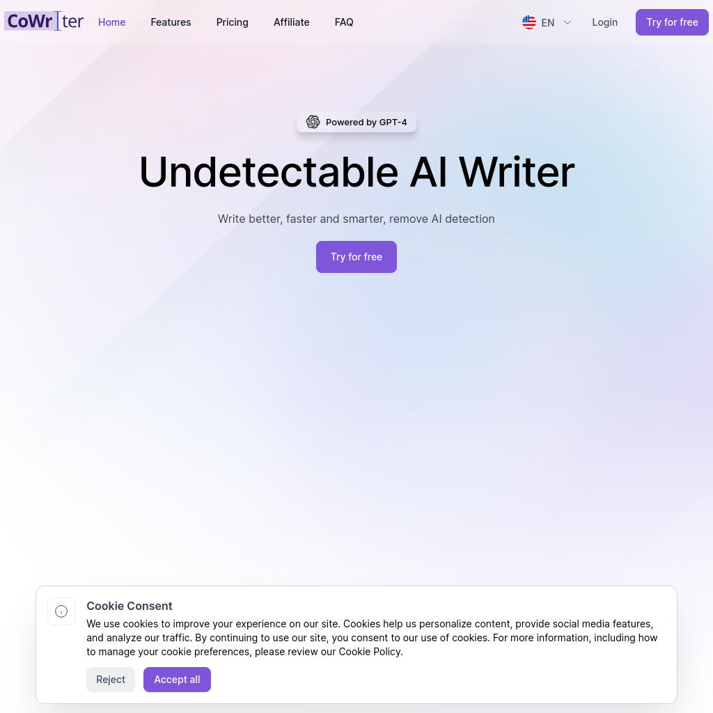 CoWriter AI | Best AI Copilot for Smart Writing