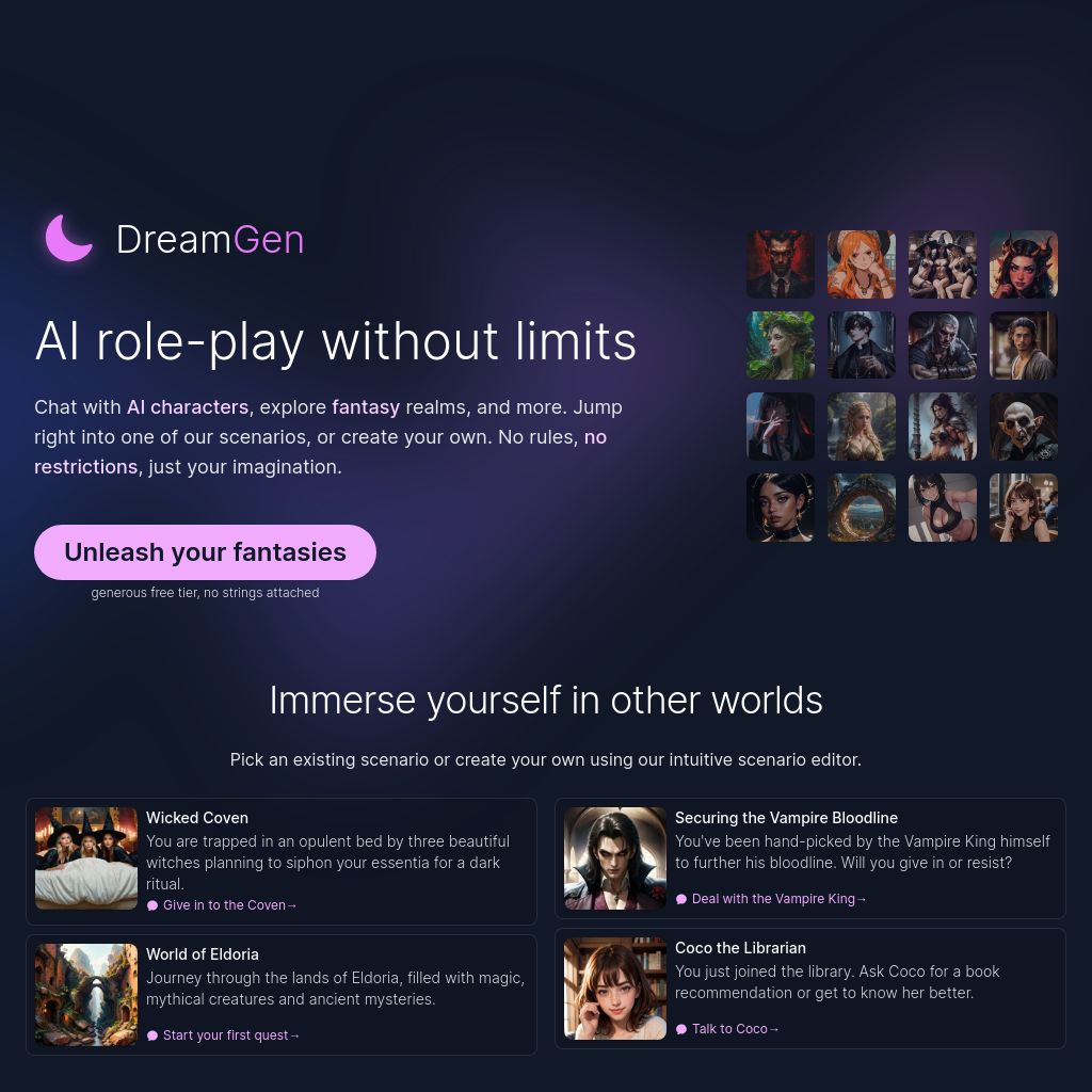 AI Role-Play Chat | Uncensored | DreamGen