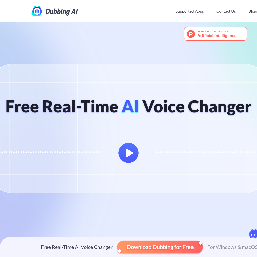 Free Real Time AI Voice Changer for PC & Mac