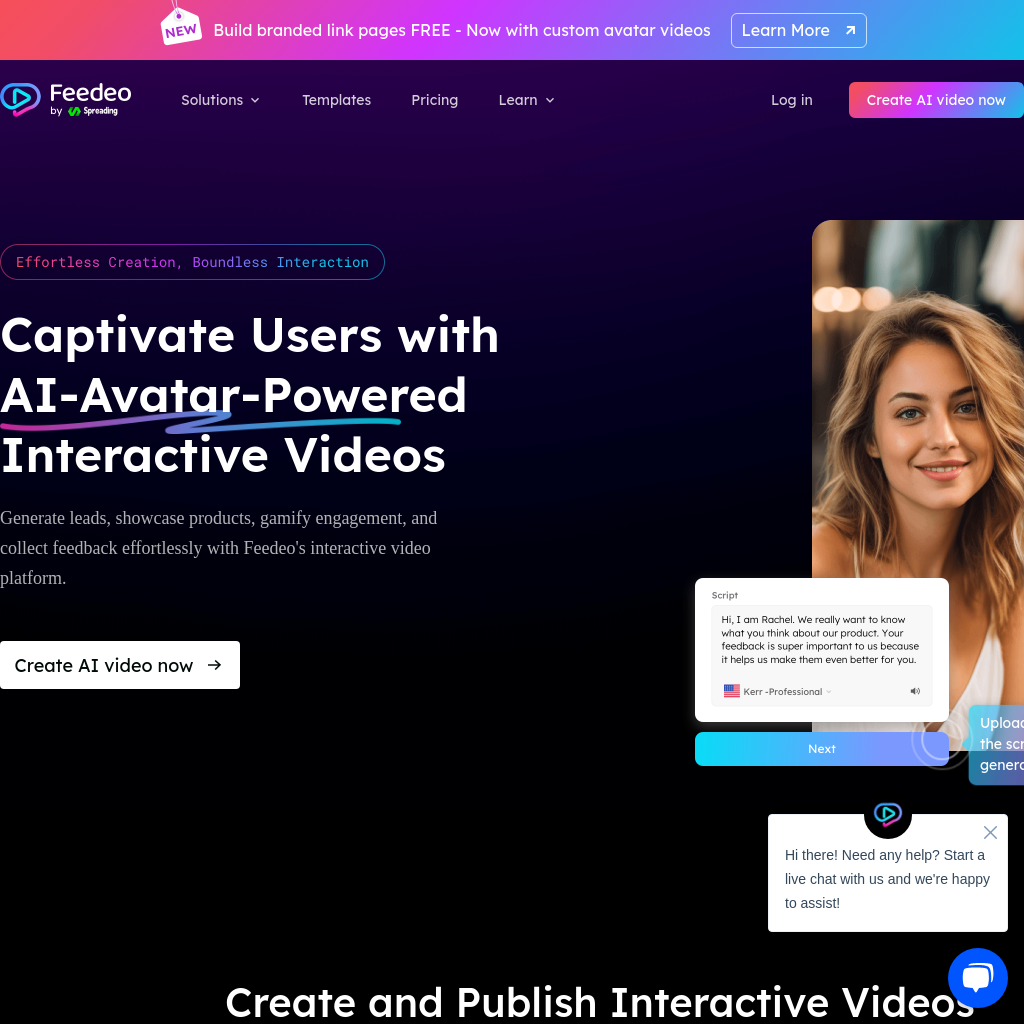 Feedeo - AI Interactive Video Generator