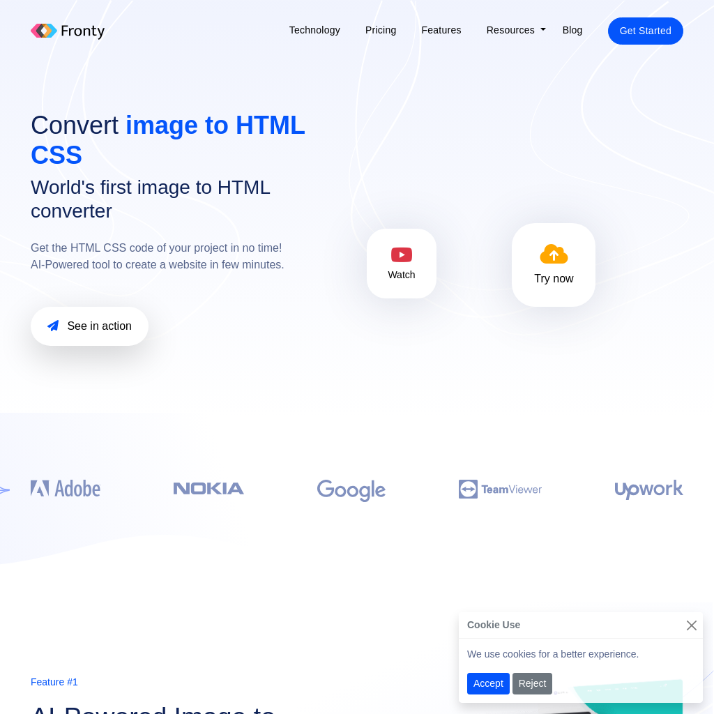 Image to HTML CSS converter. Convert image to HTML CSS with AI: Fronty