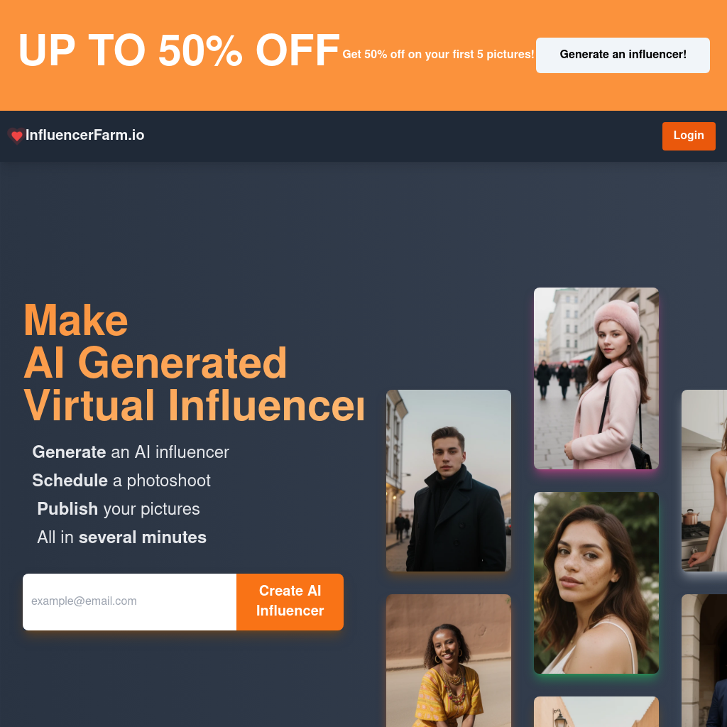 InfluencerFarm - Generate AI Influencers