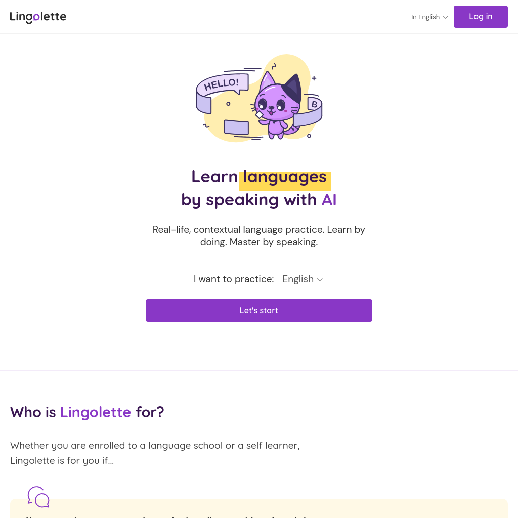 Lingolette — language teaching machine