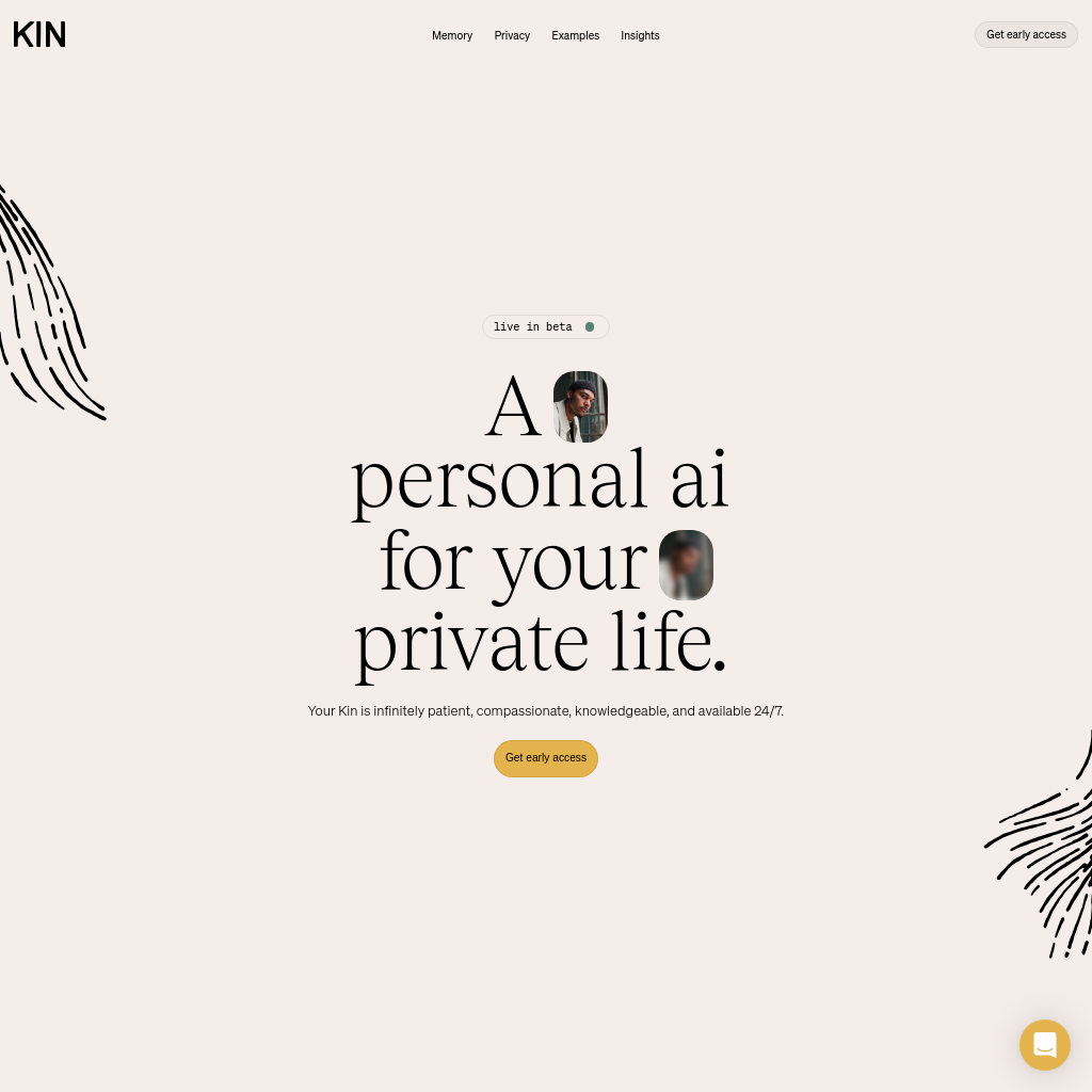 Kin - A personal AI for your private life.