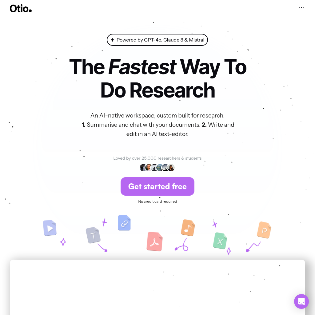 Otio - Your AI Research & Writing Partner