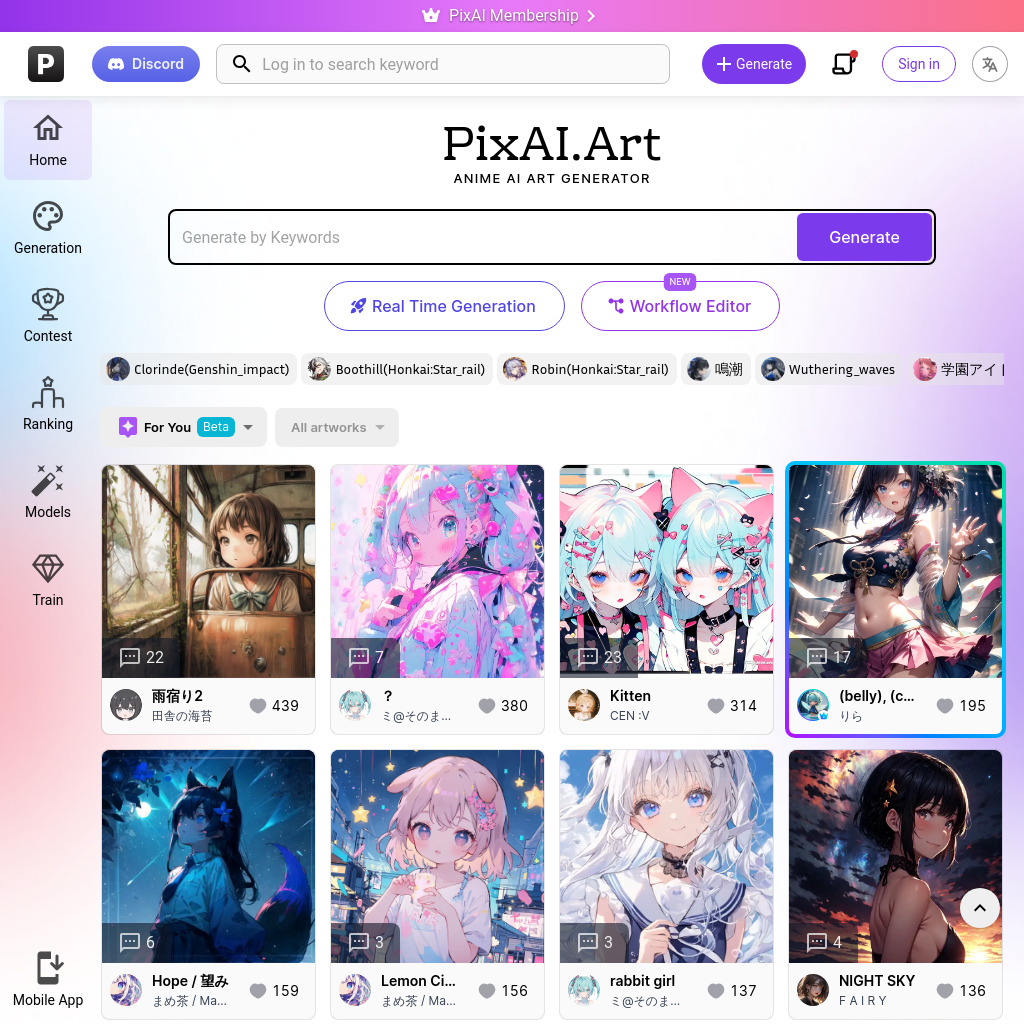 PixAI - Anime AI Art Generator for Free