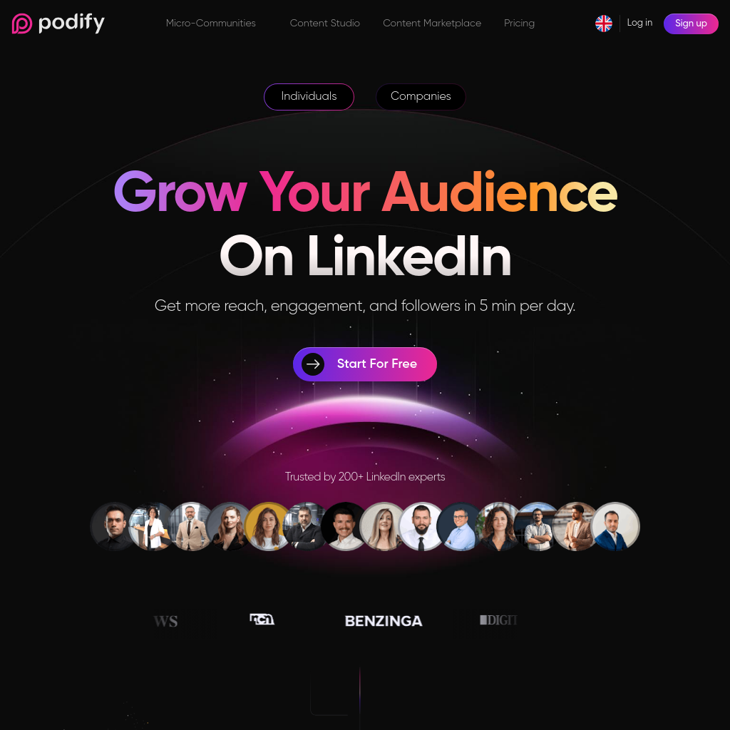 Podify | Grow Your Network with AI-Driven Tools and Micro-Communities