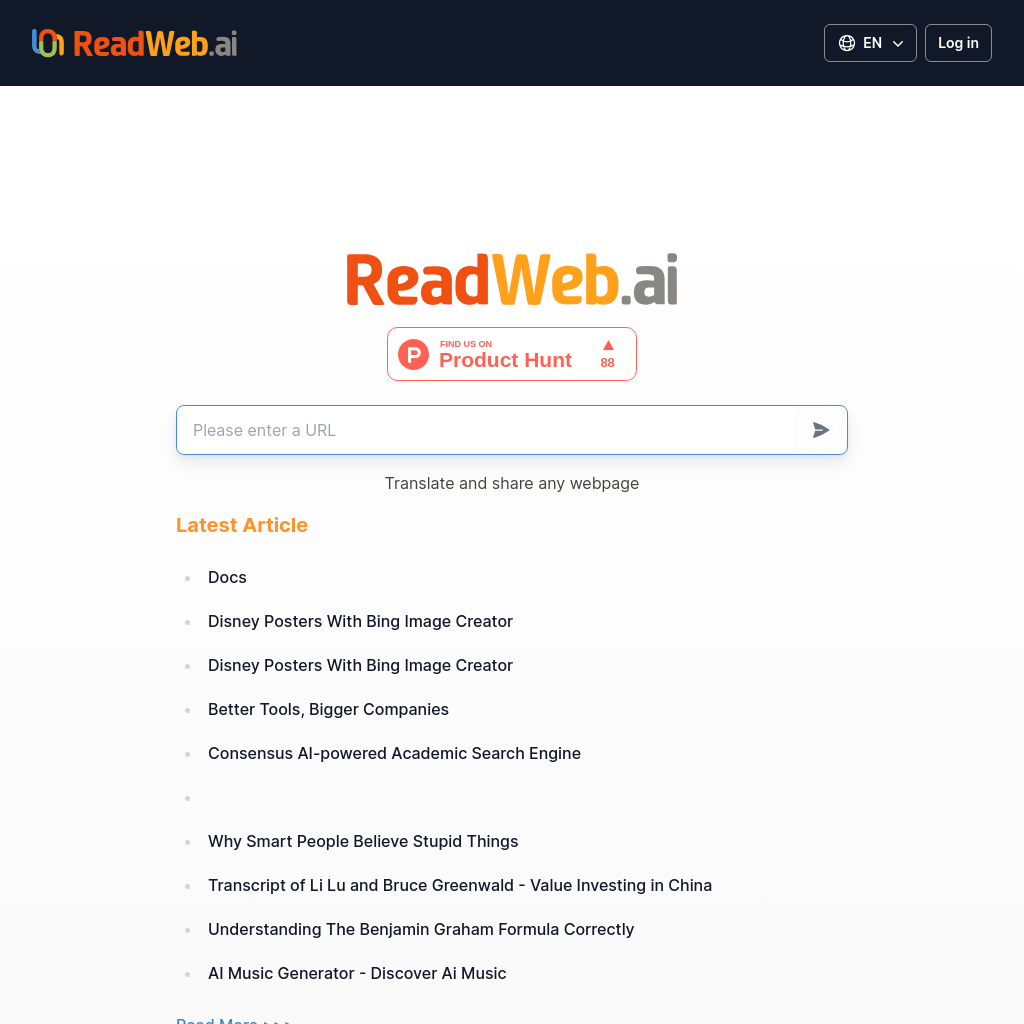 ReadWeb.ai : Free Instant Multi-Language Web Page Translation & Bilingual Viewing for Everyone