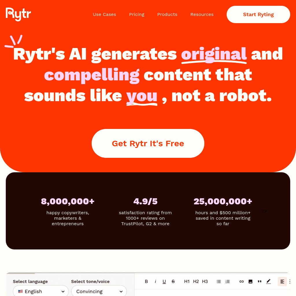 Free AI Writer, Content Generator & Writing Assistant | RytrFree AI Writer, Content Generator & Writing Assistant | Rytr