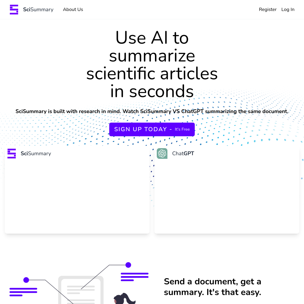     Use AI To Summarize Scientific Articles - SciSummary
