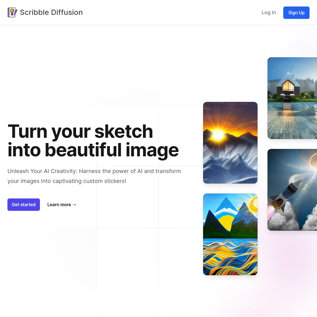 
        Scribble Diffusion, a Replicate opensource project that easily transforms your scribble into AI images. |
      Scribble Diffusion
    Menu