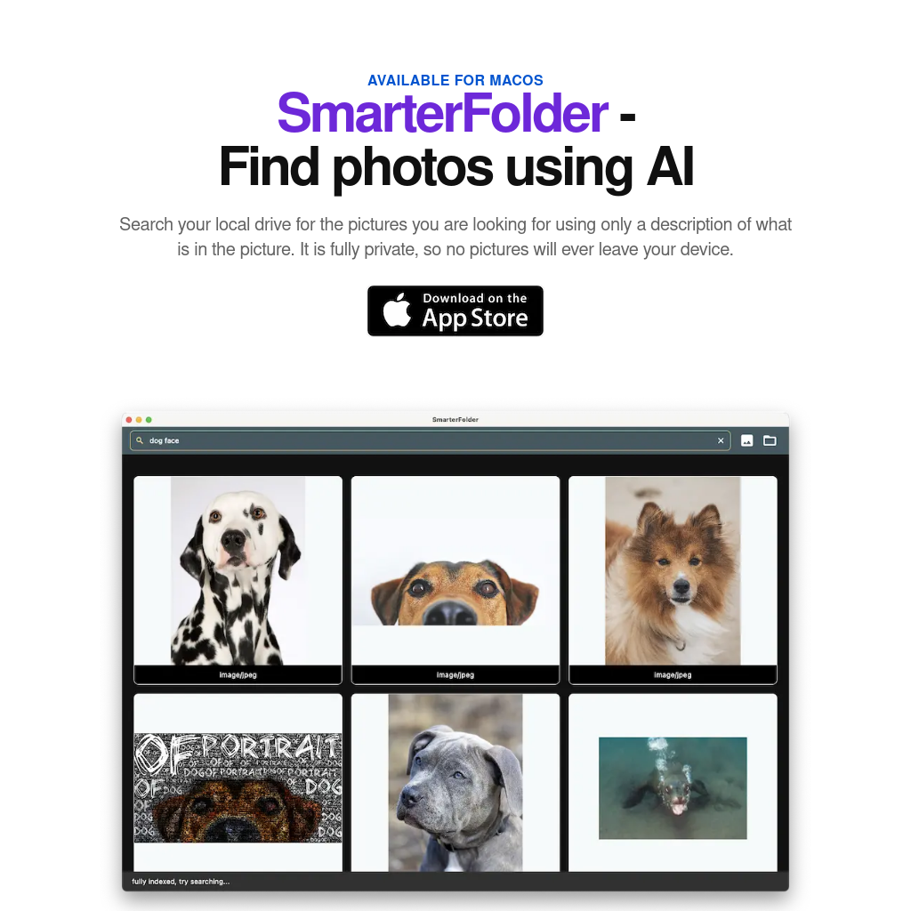 SmarterFolder - fully private semantic image search — SmarterFolder