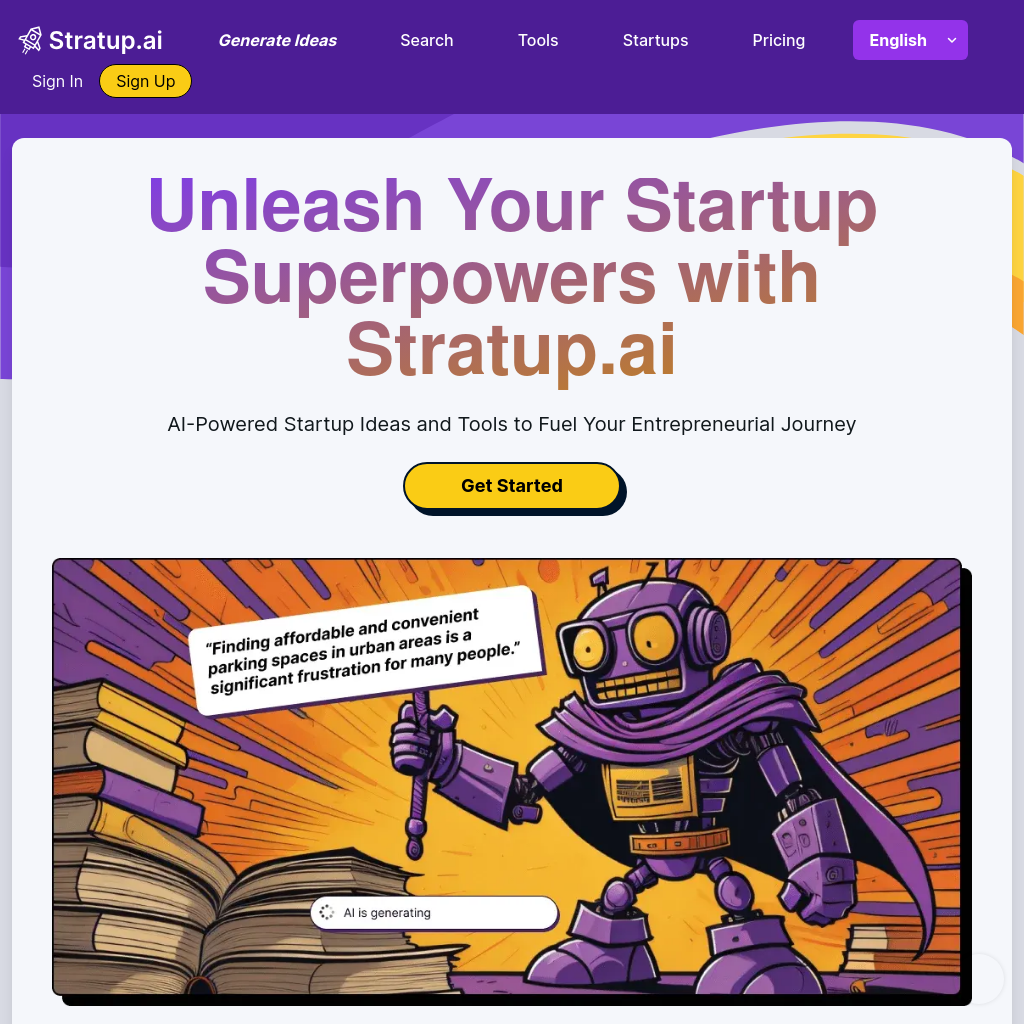 Stratup.ai | AI-powered startup idea generator