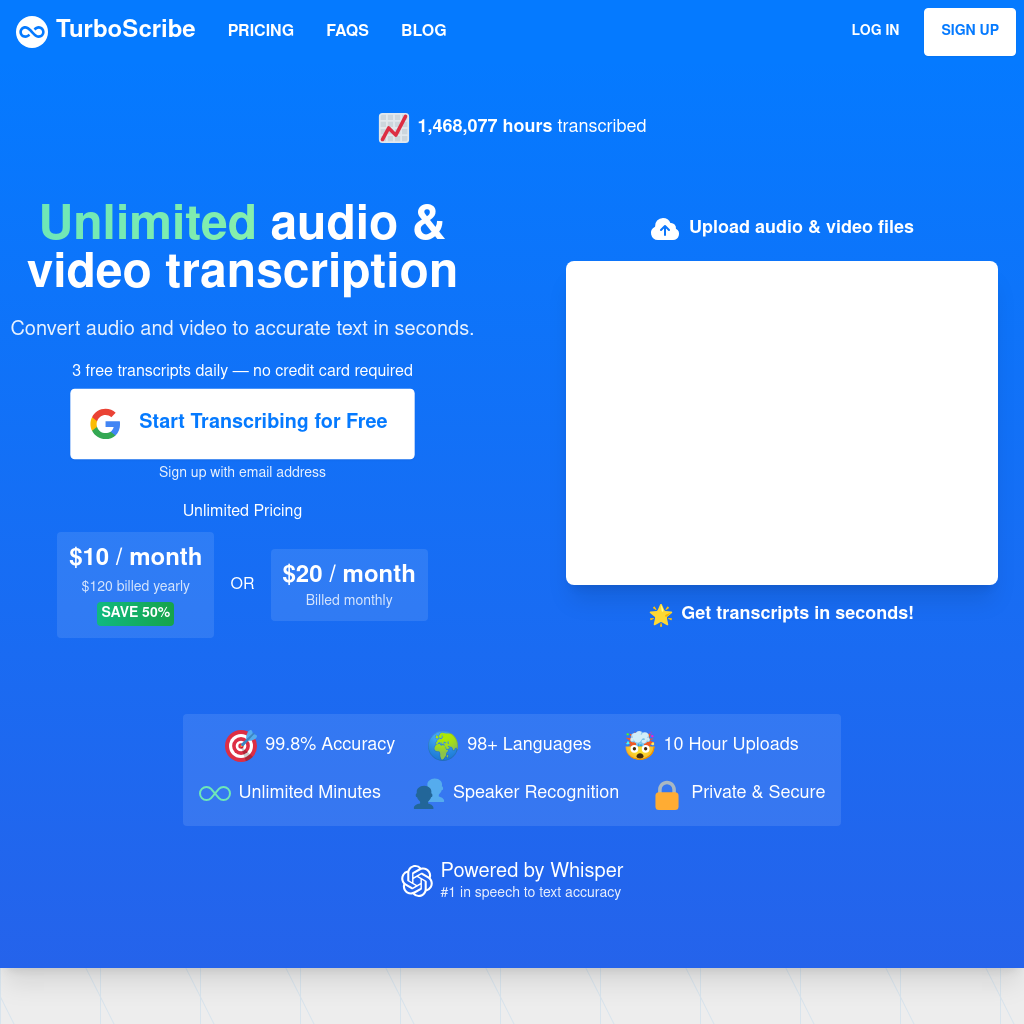 TurboScribe: Transcribe Audio and Video to TextAUUSFRUSUS