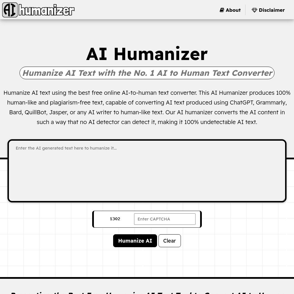 AI Humanizer - Humanize AI Text | Free AI to Human text Converter