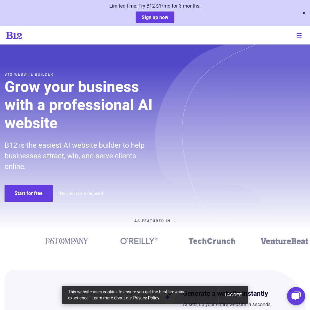 B12 | The easiest AI website builder