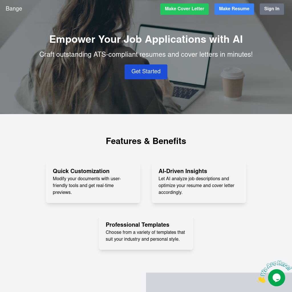 Bange.io - Empower Your Job Applications with AI
