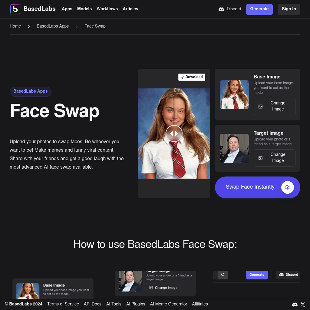 BasedLabs.ai | <!-- -->Face Swap