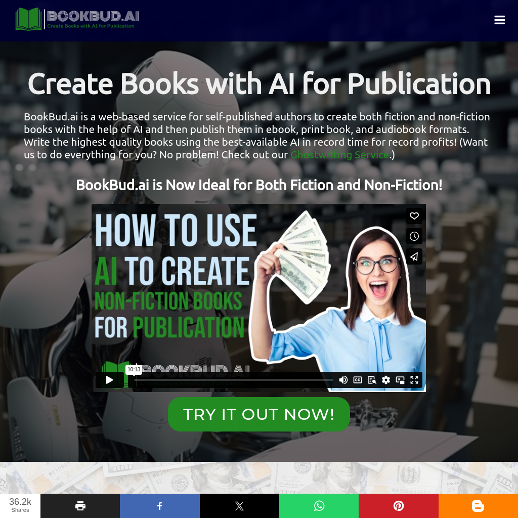 BookBud.ai: Create Books with AI for Publication